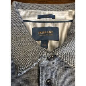 Fairlane Performance Polo Grey Golf Shirt Slim Fit Men Size S Short‎ Sleeve